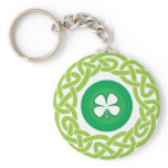 CELTIC RING with SHAMROCK keychains