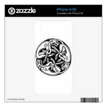 Celtic rond chien decals for the iPhone 4