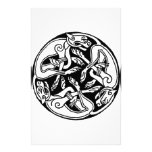 Celtic rond chien stationery paper