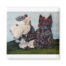 Celtic Scottish Terriers Fridge Magnets