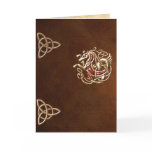 Celtic Seahorse on leather card