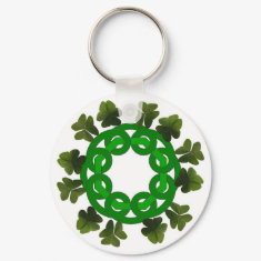 Celtic Shamrock Circle keychain