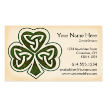 Celtic Shamrock Design 1 Irish Business Card