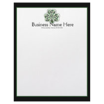 Celtic Shamrock Design 2 Letterhead Design 2