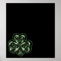 Celtic Shamrock Design 2  Poster/Print