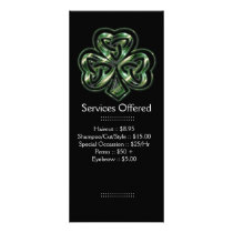 Celtic Shamrock Design 2 Services Rack Card