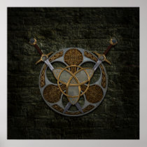 Celtic Shield and Swords Print