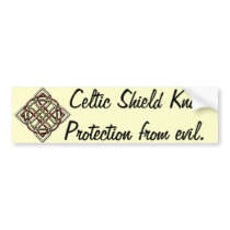 Celtic Shield Knot Sticker bumper stickers by pentagramstar Celtic Shield Knot Sticker bumper stickers