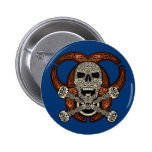 Celtic Skull & Biohazard Button