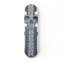 Celtic skull skateboard deck