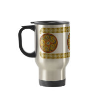 Celtic Spiral Art Mugs, Lughnasadh Design #2