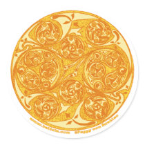 Celtic Spiral Art Sticker, Mandala Design #1