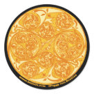 round_sticker - Celtic spiral art mandala stickers! Buy these fun Celtic art stickers with cool spiral mandala designs and start getting creative! These original Celtic spiral artwork stickers by Peggy von Burkleo show a spiral mandala with over 60 inner spirals. These Celtic spiral mandala art stickers are a perfect gift for people who love Celtic art! A great way to stick some Celtic flair to cards, notebooks, ipods, cell phones, laptops or wherever you want to add some Celtic designs! Don’t forget to take advantage of Beltain’s Zazzel shop’s multiple purchase discounts- The more cool Celtic art gifts you buy from Beltain’s Zazzel shop, the more you save! Looking for more Celtic T-Shirts and gifts ? Then visit our main web site at Beltain celtic art gifts 
