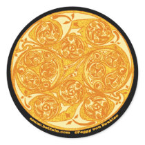 Celtic Spiral Art Sticker, Mandala Design #3