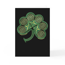Celtic Spiral Card, Irish Shamrock Design by Beltain Celtic Spiral Card, Irish Shamrock Design