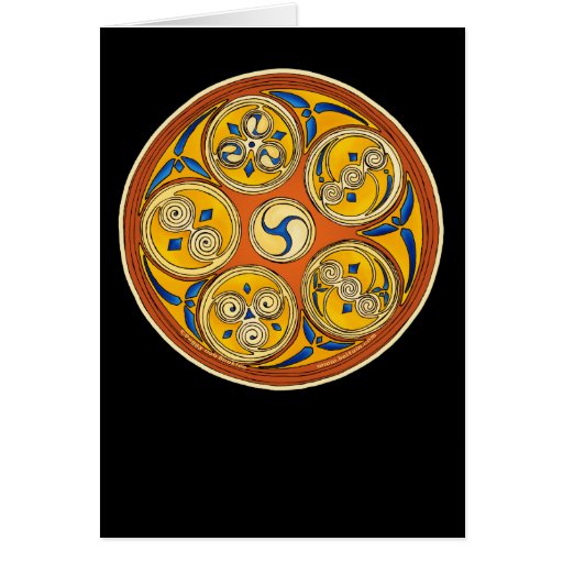 Celtic Spiral Card, Lughnasadh Design