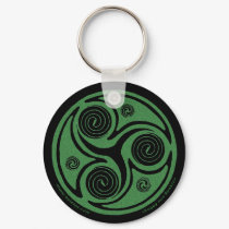 Celtic Spiral Keychain, Triskele design #2