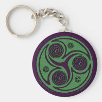 Celtic Spiral Keychain, Triskelion design #1 keychains