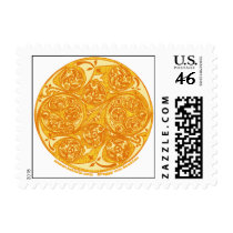 Celtic Spiral Sun Design Postage postage