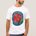 Celtic Stained Glass Rose t-shirts