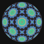 Celtic Stained Glass Round Stickers