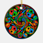 Celtic Stained Glass Spiral Ornament