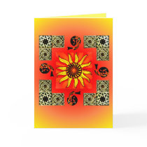 Celtic Sun Mandala Blank Card