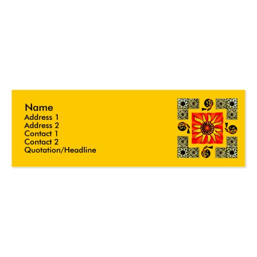 Celtic Sun Mandala Profile Card Business Card (front side)