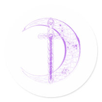 Celtic Sword and Celtic Moon (Purple) stickers
