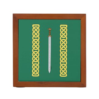 Celtic Sword and Knotwork Pencil Holder
