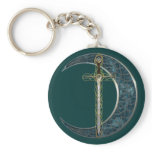 Celtic Sword and Moon Key Chains
