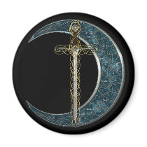 Celtic Sword and Moon magnets by packratgraphics Celtic Sword and Moon magnets