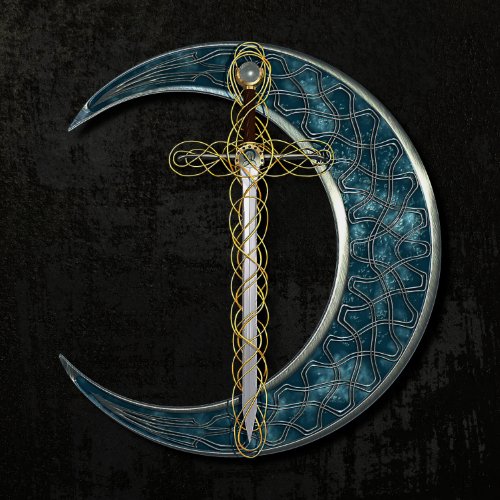 Celtic Sword and Moon print