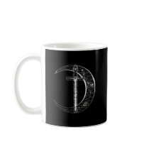 Celtic Sword and Moon (white) mugs