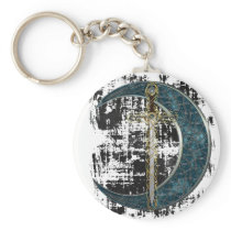 Celtic Sword and Moon with Grunge Key Chains