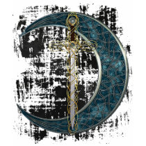 Celtic Sword and Moon with Grunge t-shirts