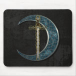 Celtic Sword and Moon with Grunge Wall
