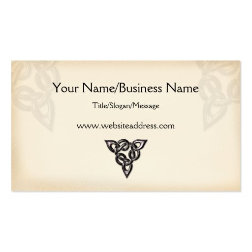 Celtic Symbol Design Business Card (front side)