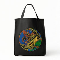 Celtic tote bags, Hound and Bird design bags