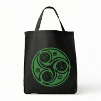 Celtic tote Bags, Irish Triskel Spiral Design