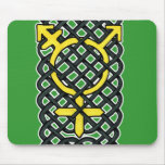 Celtic Transgender Symbol Yellow Mousepads