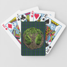 Celtic Tree Of Life And Clan MacKenzie Tartan Deck Of Cards