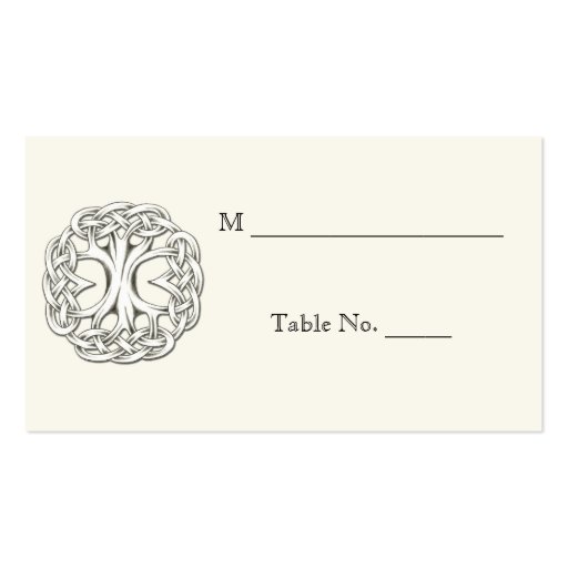 Celtic Tree of Life Wedding Place Cards Business Card (front side)