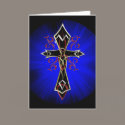 Celtic Tribal Cross Card by pentagramstar Celtic Tribal Cross Card