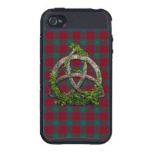 Celtic Trinity Knot And Clan Lindsay Tartan iPhone 4 Cases