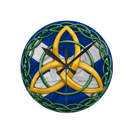 Celtic Trinity Knot Round Clock Zazzle