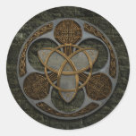 Celtic Trinity Shield Round Sticker