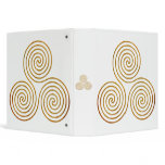celtic triple spiral - OneLine antique gold 3 Ring Binders