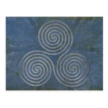 celtic triple spiral - OneLine antique silver Post Cards