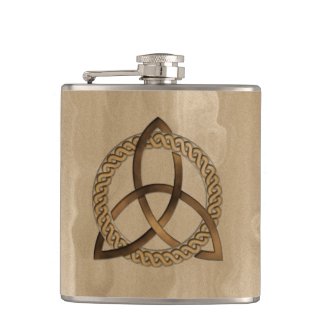 Celtic Triquetra Trinity Knot Vinyl Wrapped Flask